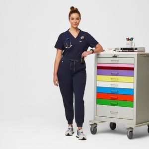 Womens FIGS Navy Scrub Set